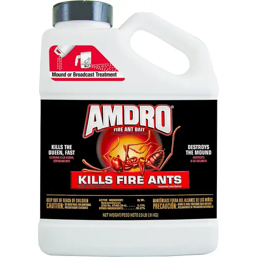 Amdro 100099072 Fire Ant Bait, Granular, 2 lb Can Tan/Yellow