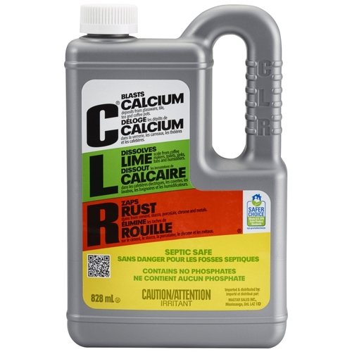 CLR CL-12 Calcium/Lime/Rust Cleaner, 28 oz, Liquid, Slightly Acidic, Lime Green