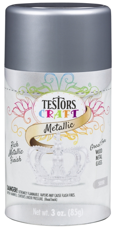 Testors 304351 PAINT SPRAY METALLIC SLVR 3OZ Silver