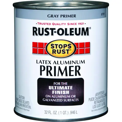 STOPS RUST Flat Aluminum Primer, Flat, Aluminum, 1 qt