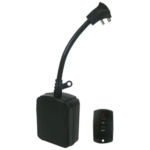 PowerZone TNOREM02 Wireless Remote Control Outdoor 125 V Black Black