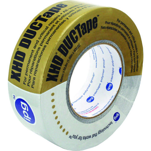 Duct Tape, 60 yd L, 2.83 in W, Cloth Backing, Silver