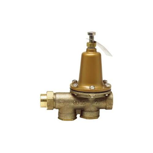 Pressure Reducing Valve, 1/2 in, Female Threaded, 25 to 75 psi Adjustment, 50 psi Setting