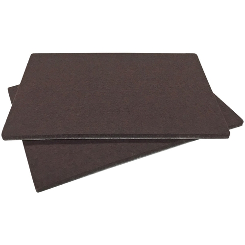 Blanket Furniture Pad, Felt, Brown, 4-1/4 in L, 6 in W, 5 mm Thick, Rectangular Pair