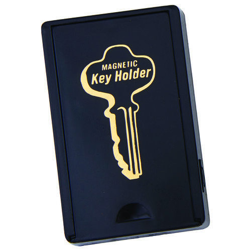 Magnetic Key Holder, Plastic, Black, 3.75 in W, 5.5 in H