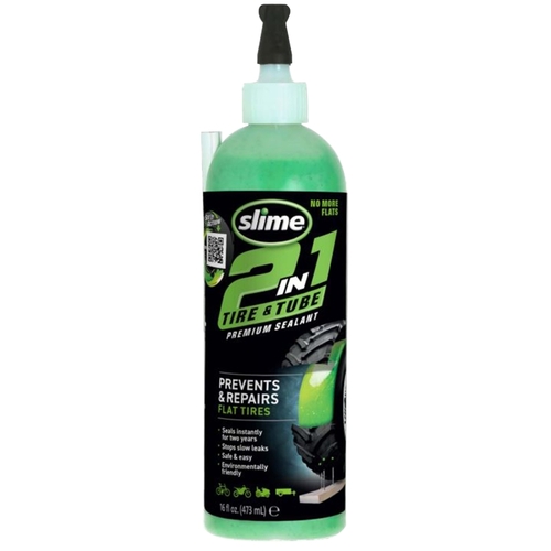 Slime 10193 Tire and Tube Sealant, 16 oz Bottle, Liquid, Odorless, Characteristic