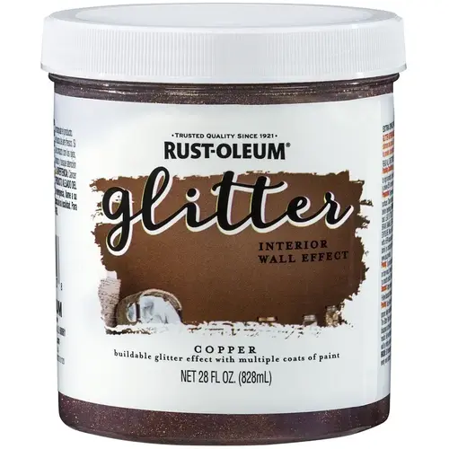 Wall Paint, Textured Glitter, Copper, 28 fl-oz Can - pack of 2