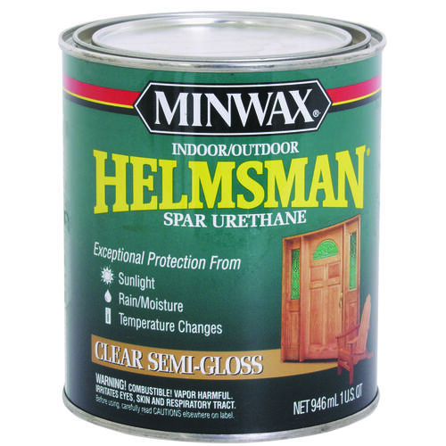 Minwax 63210444 Helmsman Spar Urethane Paint, Semi-Gloss, Clear, Liquid ...