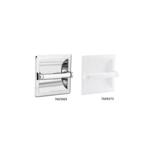 Moen DN5075W Recessed Paper Holder and Clamp Glacier White Finish