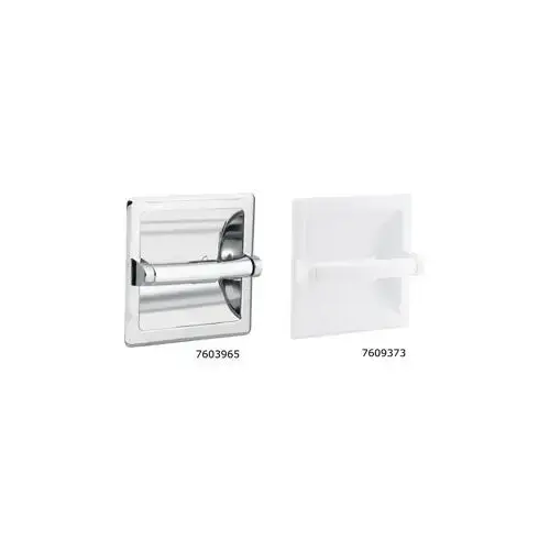 Recessed Paper Holder and Clamp Bright Chrome Finish