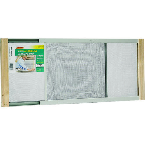 W.B. Marvin Window Screen, 18 in L, 19 to 33 in W, Aluminum