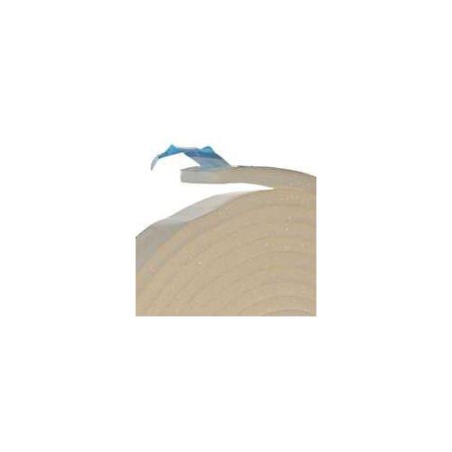 L34IH Foam Tape, 3/8 in W, 17 ft L, 1/4 in Thick, Polyfoam, White