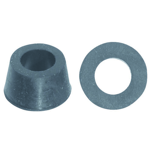 Faucet Washer, 11/32 in ID x 23/32 in OD Dia, 3/8 in Thick, Rubber Black