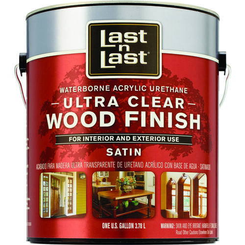 Last N Last 13101 Ultra Clear Wood Finish, Liquid, Clear, 1 gal, Can
