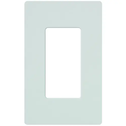 Lutron CW-1-WH Wallplate, 4.69 in L, 2.94 in W, 1 -Gang, Plastic, White, Gloss