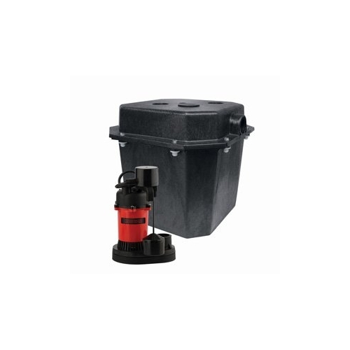 Red Lion 14942736 Undersink Sump Pump, 4.4 A, 115 V, 1/3 hp, 24 ft Max Head, 3200 gph, Thermoplastic