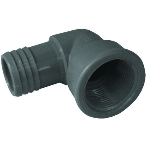 Boshart Industries UPVCFE-12 Combination Pipe Elbow, 1-1/4 in, Insert x FPT, 90 deg Angle, PVC, Black