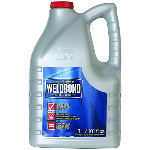 Weldbond 8-50030 Universal Adhesive, Clear/White, 3 L