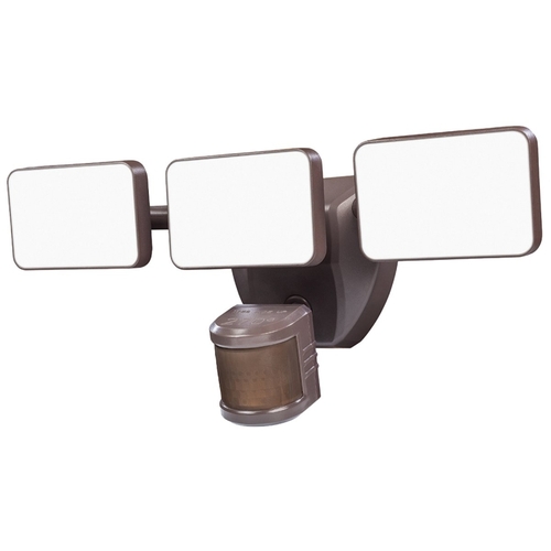 Heath Zenith HW-9303-BZ HZconnect Series Wired Security Motion Light, 120 V, 3-Lamp, LED Lamp, Bright White Light Bronze