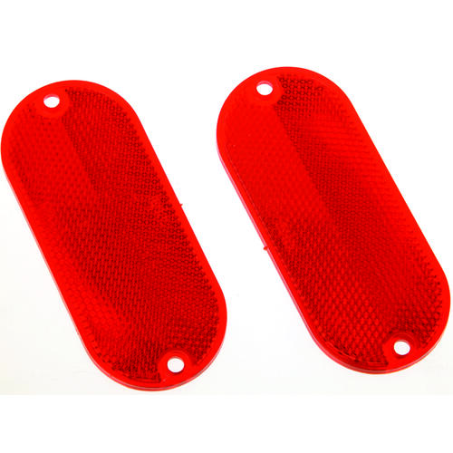 Carded Reflector, 9.63 in L Post, Red Reflector - pack of 24 Pairs