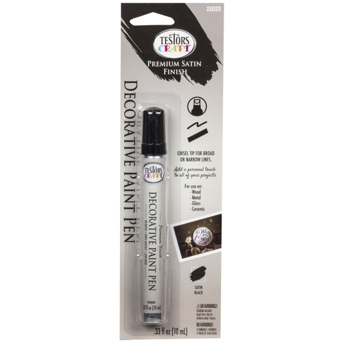 American Accents Decorative Paint Pen, Chisel Tip, Black