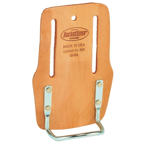 Bucket Boss 55128 Classic Leather Series Hammer Holder, Leather/Metal/Steel, For: 2 in W Work Belts