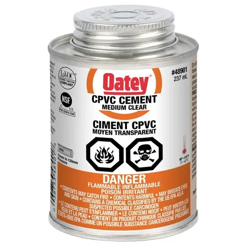 Pipe Cement, 236 mL, Liquid, Clear