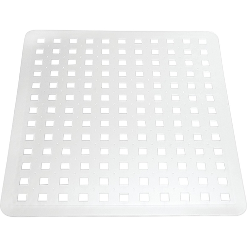 Sink Mat, 12-1/2 in L, 11 in W, 0.1 in Thick, PVC, Clear