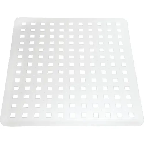 iDesign 36600 Sink Mat, 12-1/2 in L, 11 in W, 0.1 in Thick, PVC, Clear