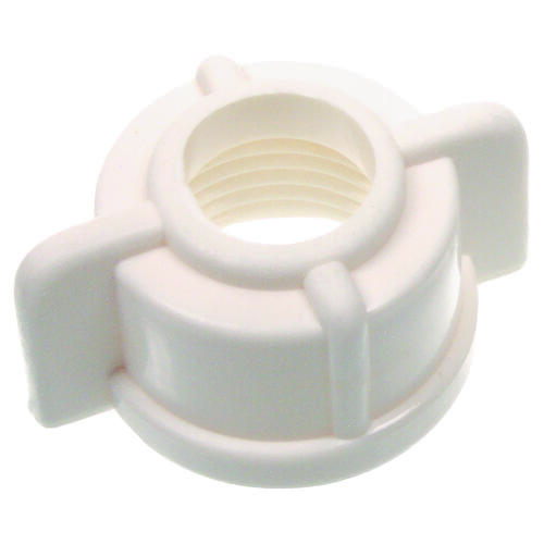 Faucet Tailpiece Nut, Universal, Plastic, White