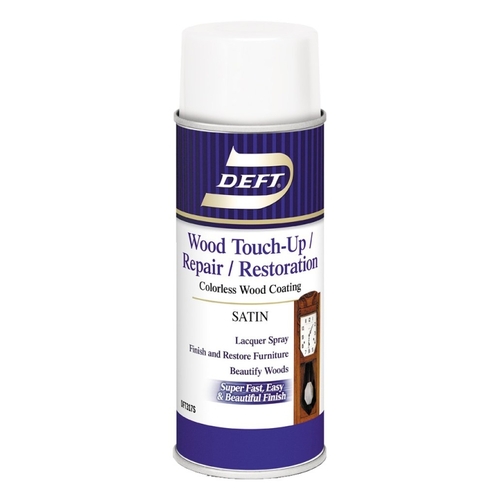 Deft DFT317S/54-XCP6 Interior Spray Lacquer, Liquid, Clear, 12.25 oz, Aerosol Can - pack of 6