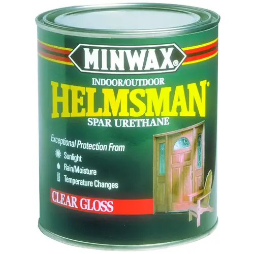 Helmsman Spar Urethane Paint, High-Gloss, Clear, Liquid, 1 qt, Can