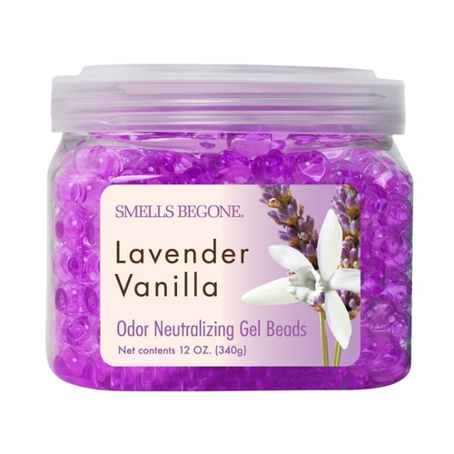 Smells Begone 52612 Odor Neutralizing Gel, 12 oz Jar, Lavender, Vanilla, 450 sq-ft Coverage Area