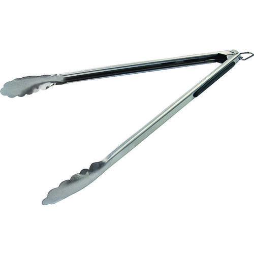 Barbecue Tongs, 15 in L, Stainless Steel