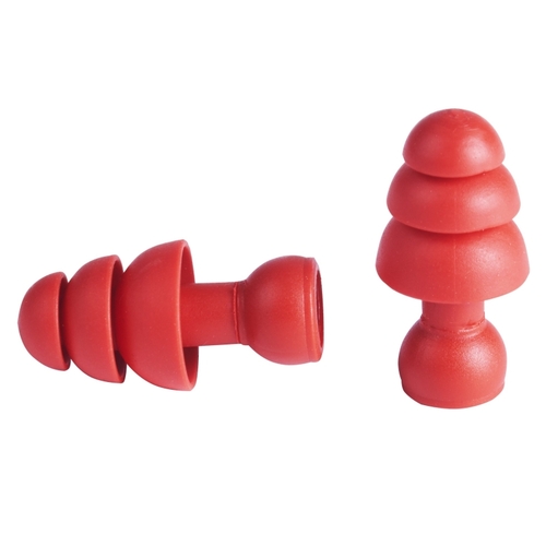 Replacement Ear Plugs, 26 dB NRR, Flanged, One-Size Ear Plug, Foam Ear Plug, Red Ear Plug