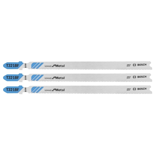 Jig Saw Blade, 0.3 in W, 5-1/4 in L, 12 TPI - pack of 3