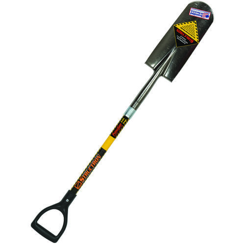 Structron 49737 S700 SpringFlex Drain Spade Shovel, 6 in W Blade, Spring Steel Blade, Fiberglass Handle, D-Shaped Handle