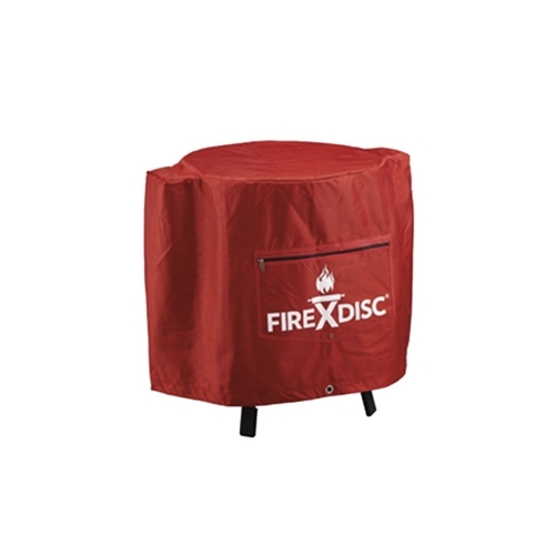FIREDISC TCGFDCR Universal Grill Cover, 24 in W, 22 in D, 24 in H, 1680D Oxford, Fireman Red
