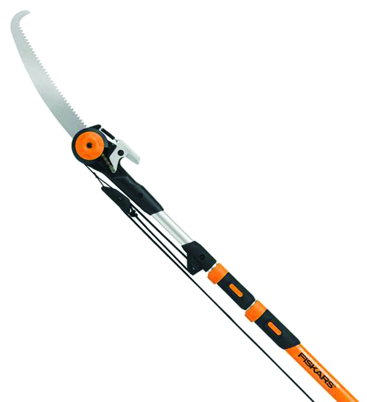 k★ Fiskars 15 in. Chain-Drive Extendable Pole Saw and Pruner, 7