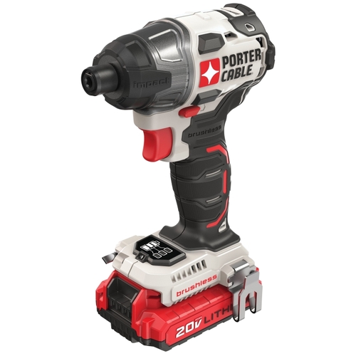 Impact Driver, Battery Included, 20 V, 1/4 in Drive, Hex Drive, 3100 ipm