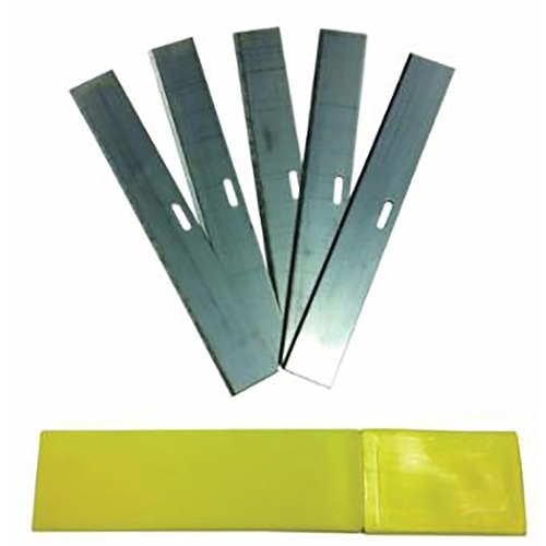 Replacement Scraper Blade, 4 in L, Steel Metallic