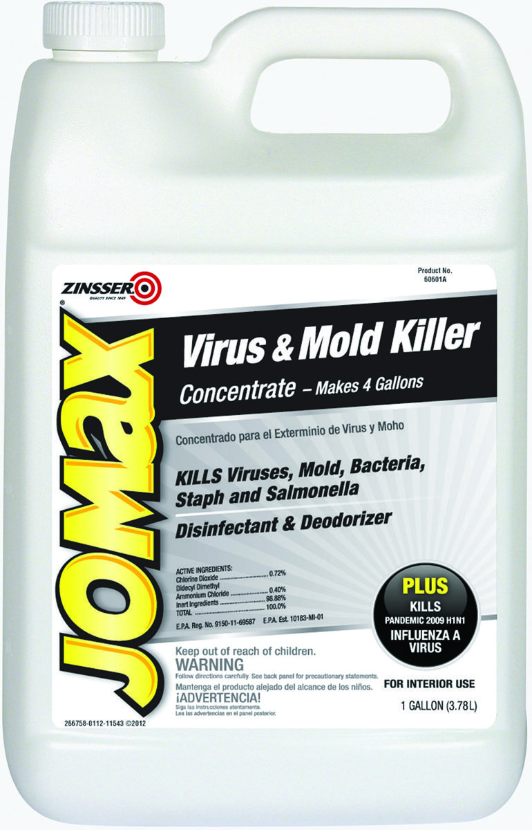 Zinsser 60601A JOMaX Virus and Mold Killer, 1 gal, Liquid, Mild