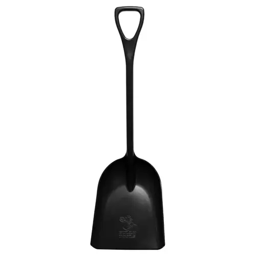 Bully Tools 92801 25 In. Poly D-Grip Handle Plastic Scoop Shovel Black