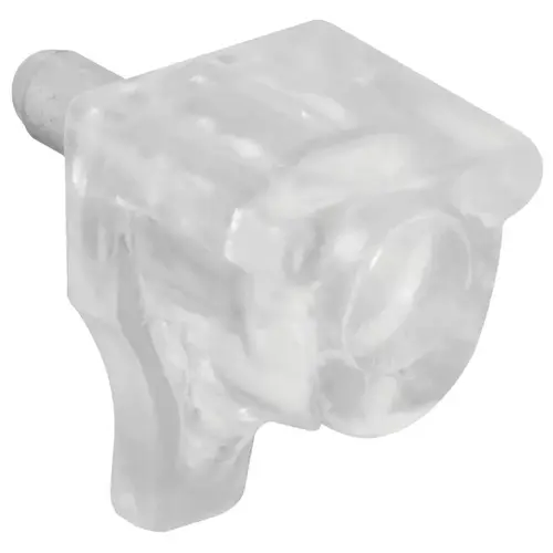 Shelf Support Peg 10 lb, Plastic, Clear, Wall Mounting - pack of 8