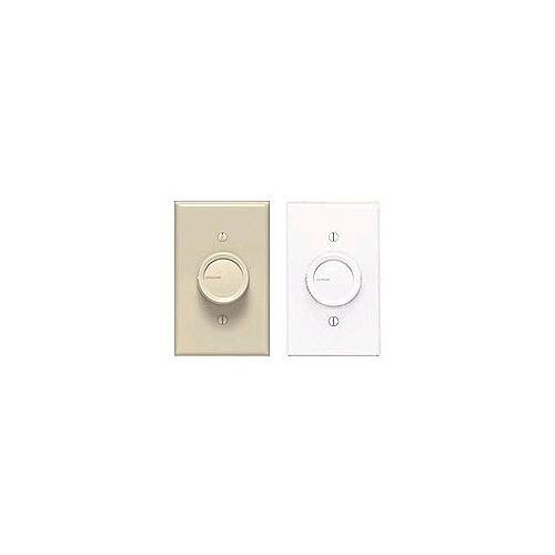 Lutron D-600PH-DK Rotary Dimmer, 120 V, 600 W, Incandescent Lamp, 3-Way, Ivory/White