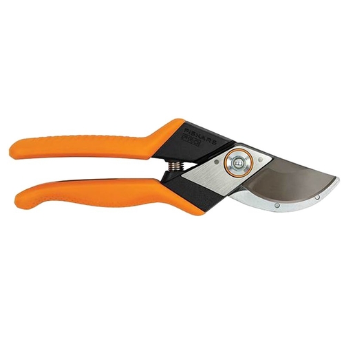 Fiskars 394951 PRO 394951-1001 Pruner, 1 in Cutting Capacity, HCS Blade, Curved Blade, Cast Aluminum Handle