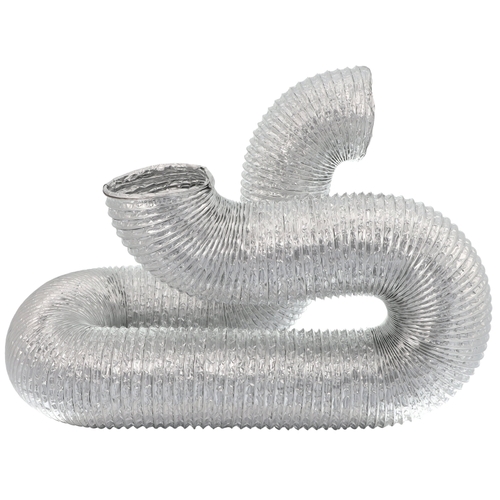 Semi-Rigid Dryer Duct, 8 ft L, Aluminum Silver