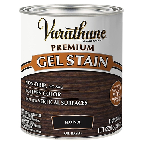 Varathane 358174 Premium Gel Stain, Kona, Liquid, 1 qt