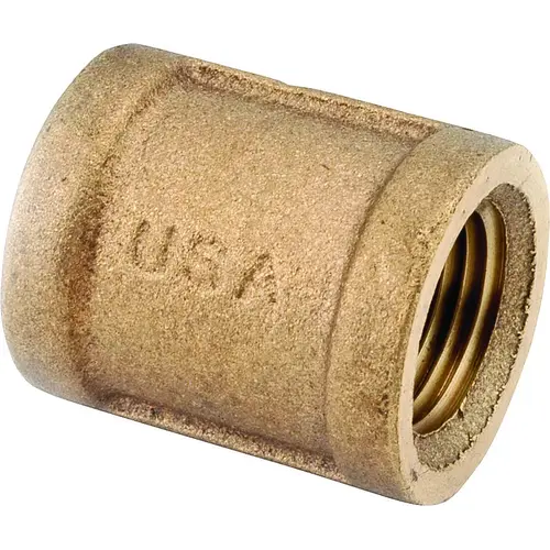 Pipe Coupling, 2 in, FIPT, Brass