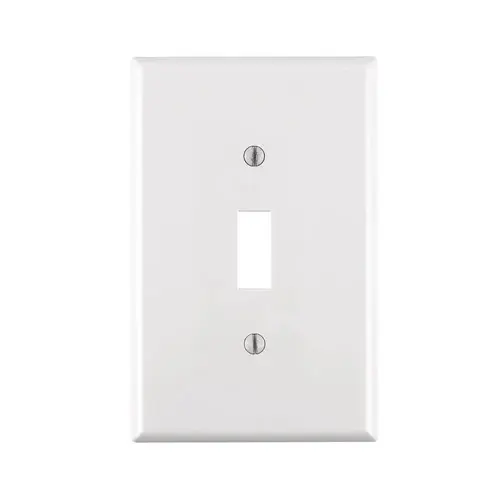 PJ1-W Wallplate, 4-7/8 in L, 3-1/8 in W, 1 -Gang, Nylon, White